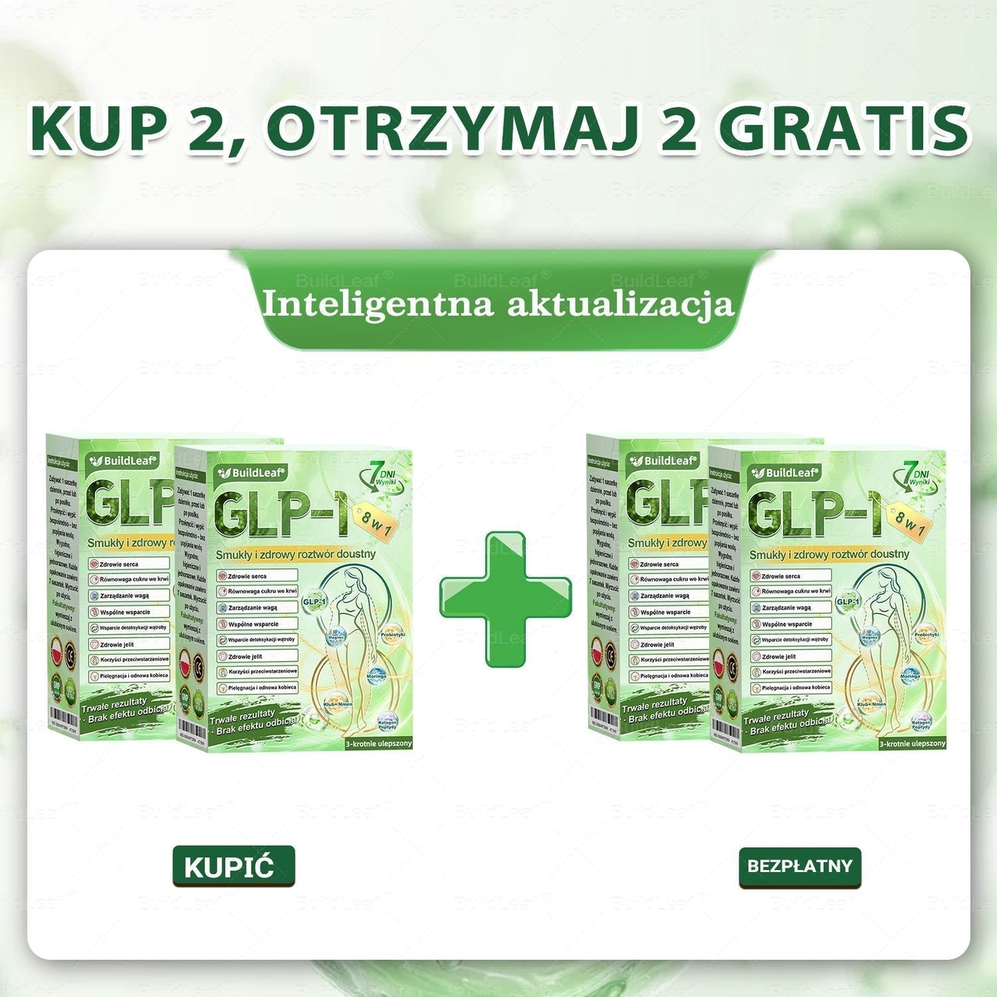 BuildLeaf® 💧 GLP-1 8-w-1 Fit & Vital Rozwiązanie(Jednorazowe dziennie, widoczne zmiany w ciągu 7 dni)